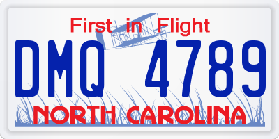 NC license plate DMQ4789