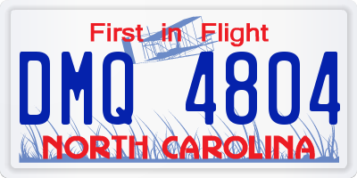 NC license plate DMQ4804