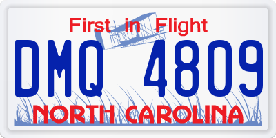 NC license plate DMQ4809