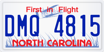 NC license plate DMQ4815