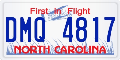 NC license plate DMQ4817