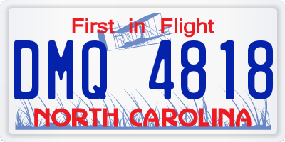 NC license plate DMQ4818