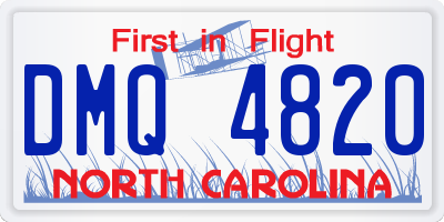 NC license plate DMQ4820