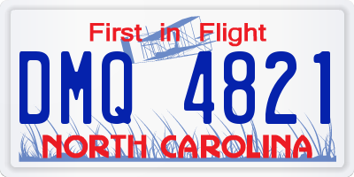 NC license plate DMQ4821