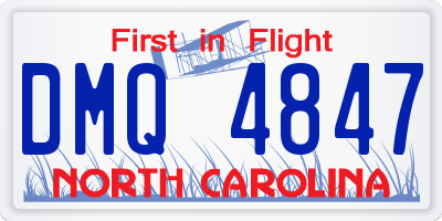 NC license plate DMQ4847