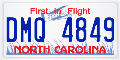 NC license plate DMQ4849