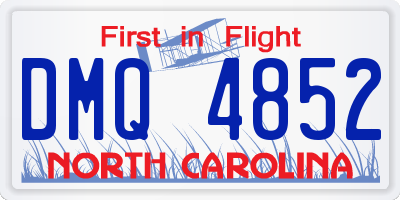 NC license plate DMQ4852