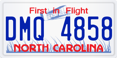 NC license plate DMQ4858
