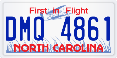 NC license plate DMQ4861
