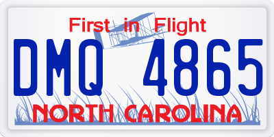 NC license plate DMQ4865