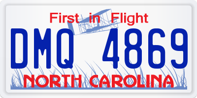 NC license plate DMQ4869