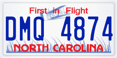 NC license plate DMQ4874