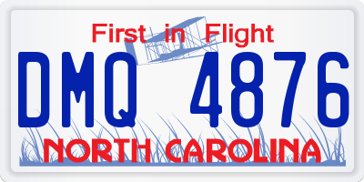 NC license plate DMQ4876