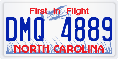 NC license plate DMQ4889