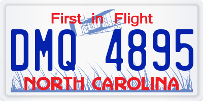 NC license plate DMQ4895
