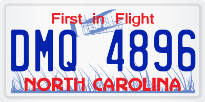 NC license plate DMQ4896