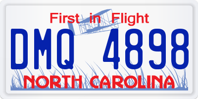 NC license plate DMQ4898