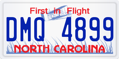 NC license plate DMQ4899