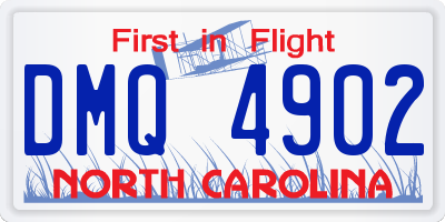 NC license plate DMQ4902