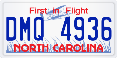 NC license plate DMQ4936