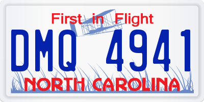 NC license plate DMQ4941