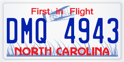 NC license plate DMQ4943
