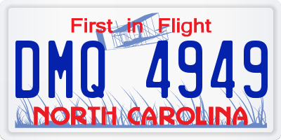 NC license plate DMQ4949
