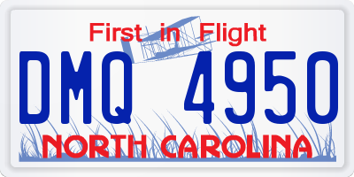 NC license plate DMQ4950