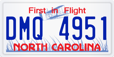 NC license plate DMQ4951