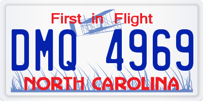 NC license plate DMQ4969