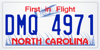 NC license plate DMQ4971
