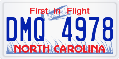 NC license plate DMQ4978