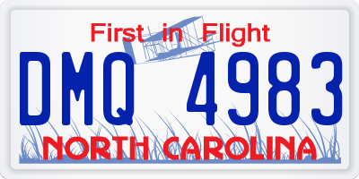 NC license plate DMQ4983