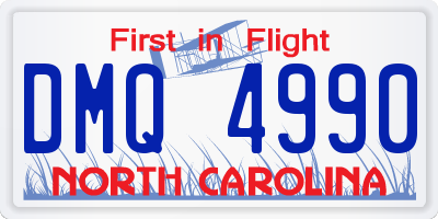 NC license plate DMQ4990