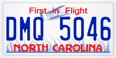 NC license plate DMQ5046