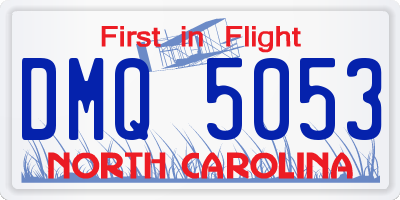 NC license plate DMQ5053