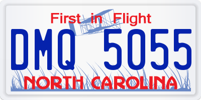 NC license plate DMQ5055