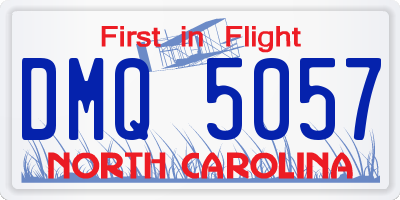 NC license plate DMQ5057