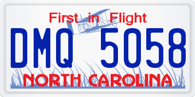 NC license plate DMQ5058
