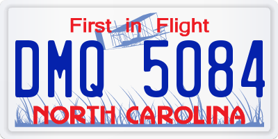 NC license plate DMQ5084