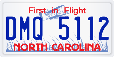 NC license plate DMQ5112