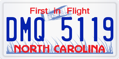 NC license plate DMQ5119