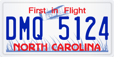 NC license plate DMQ5124
