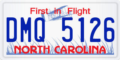 NC license plate DMQ5126