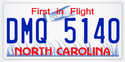 NC license plate DMQ5140