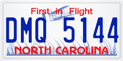 NC license plate DMQ5144