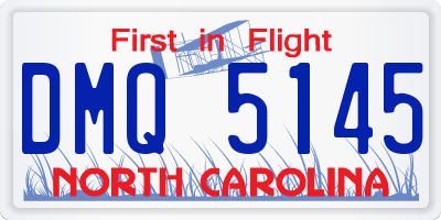 NC license plate DMQ5145