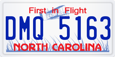 NC license plate DMQ5163