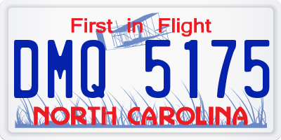 NC license plate DMQ5175
