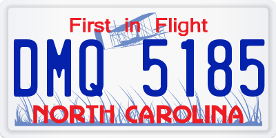 NC license plate DMQ5185